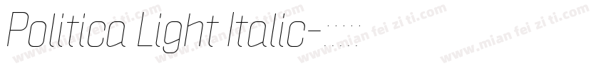 Politica Light Italic字体转换
